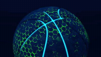 Basketball With Honeycomb Pattern GIF