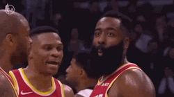 Baskteball Player James Harden The Beard Wow Sarcastic Reaction GIF