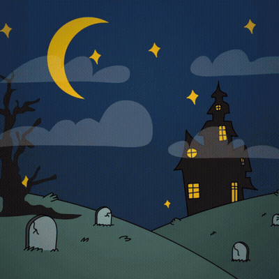 Bat Holding Happy Halloween Sign GIF