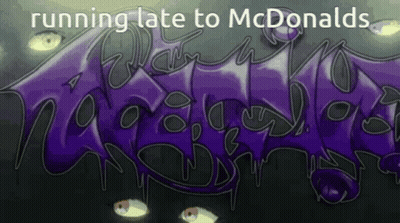 Bat Running Late To Mcdonalds GIF