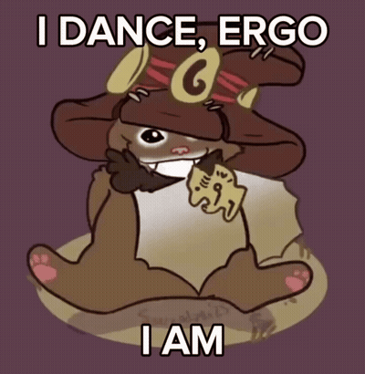 Bat Saying I Dance Ergo I Am GIF