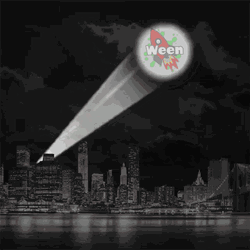 Bat Signal Rocketship Ween GIF