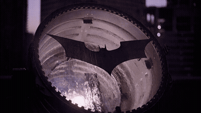 Bat Silhouette Reflected In Glass GIF