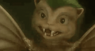 Bat With Wings Spread And Mouth Open GIF