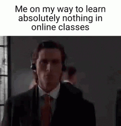 Bateman American Psycho Learning In Class GIF