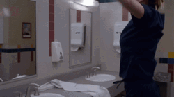 Bathroom Jumping Jacks GIF