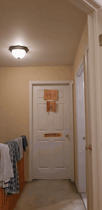 Bathroom With Bad Girl Sign GIF