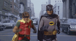 Batman And Robin Running GIF