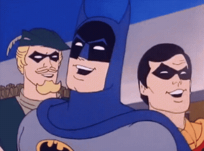 Batman And Robin Smiling GIF
