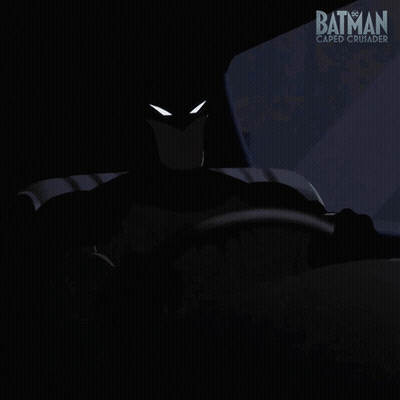 Batman Caped Crusader Driving Car GIF