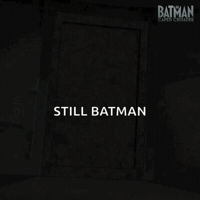 Batman Caped Crusader Silhouette In Doorway GIF