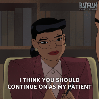 Batman Caped Crusader Woman With Glasses GIF