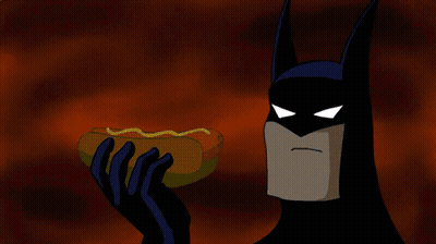 Batman Cartoon With Lightning Bolt GIF