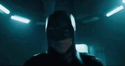 Batman Costume Man Dark Room Saying I'm Man GIF