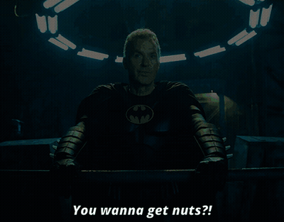 Batman Costume Saying You Wanna Get Nuts GIF