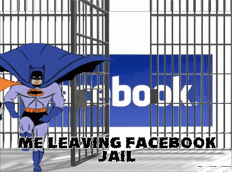 Batman Leaving Facebook Jail GIF