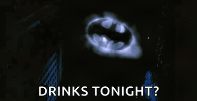 Batman Logo Glowing Drinks Tonight GIF