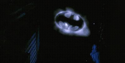Batman Logo Glowing In The Dark GIF