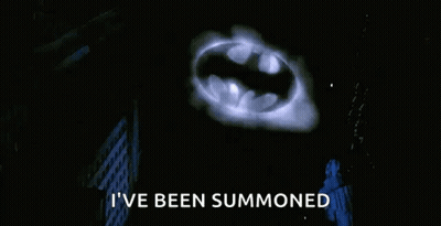 Batman Logo Glowing Says Ive Been Summoned GIF