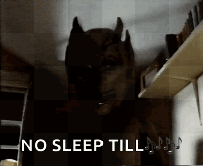 Batman Mask No Sleep Till GIF