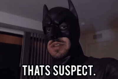 Batman Saying That's Suspect GIF