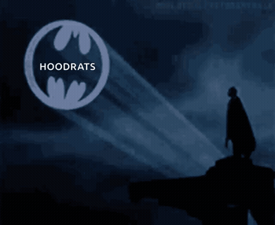 Batman Silhouette In Front Of Logo GIF
