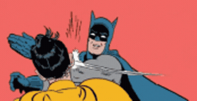 Batman Slapping Robin Saying Good Morning GIF