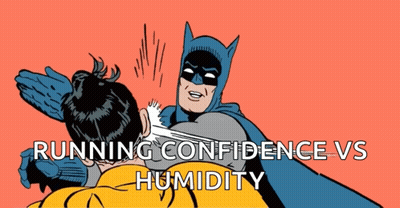 Batman Slapping Robin Saying Running Confidence Vs Humidity GIF