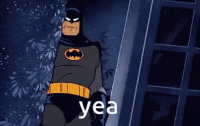 Batman Standing In Front Of Window Saying Yea GIF