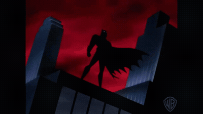 Batman Standing On Building Edge GIF