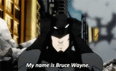 Batman Talking About Bruce Wayne GIF