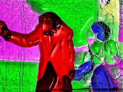 Baton Spinning Cute Trippy Monkey GIF