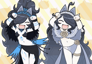 Battle Cats Girls Dancing Anime GIF