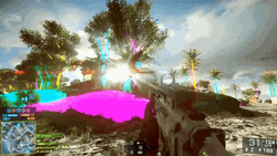 Battlefield 4 Neon Color Forest GIF