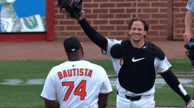 Bautista Is Wearing Number 74 On His Back GIF