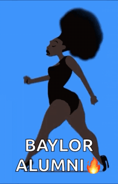 Baylor Alumni Poster Woman Walking GIF