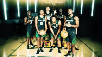 Baylor Basketball Players Posing For Photo GIF