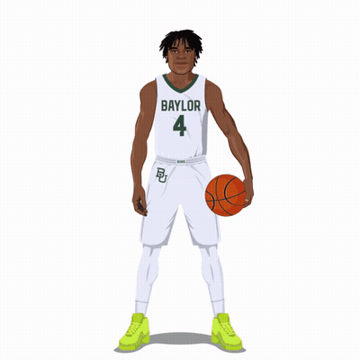 Baylor Bears Basketball Player Holding A Basketball GIF