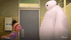 Baymax Hug Little Girl GIF