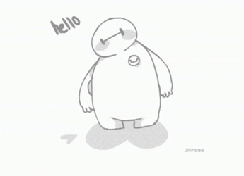 Baymax Sketch Hello GIF