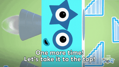 BBC Number Blocks Star And Cannon GIF