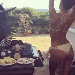 Bbq Sexy Bikini Lady Dancing GIF