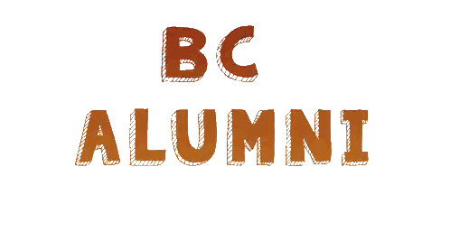 BC Alumni Written In Orange Sticker