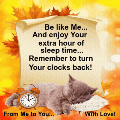 Be Like Me Enjoy Your Extra Hour Of Sleep Remember To Turn Clocks Back GIF