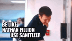 Be Like Nathan Fillion Use Sanitizer GIF