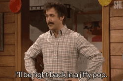 Be Right Back In Jiffy Pop Ryan Gosling GIF