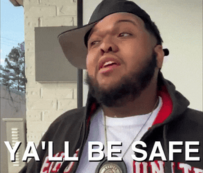 Be Safe Giggly Chubby Man GIF