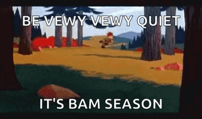 Be Vewy Vewy Quiet It's Bam Season Man Walking Through Forest GIF