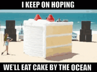 Beach Birthday Cake And Performace By Jonas Brothers  GIF
