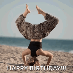 Beach Birthday Yoga Feet Clapping GIF